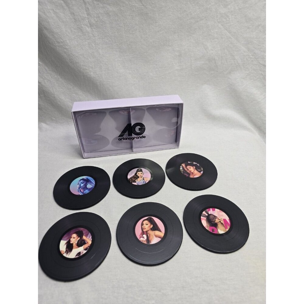 Ariana Grande Fragrances Gift Set Of Drink COASTERS Vinyl Record Print